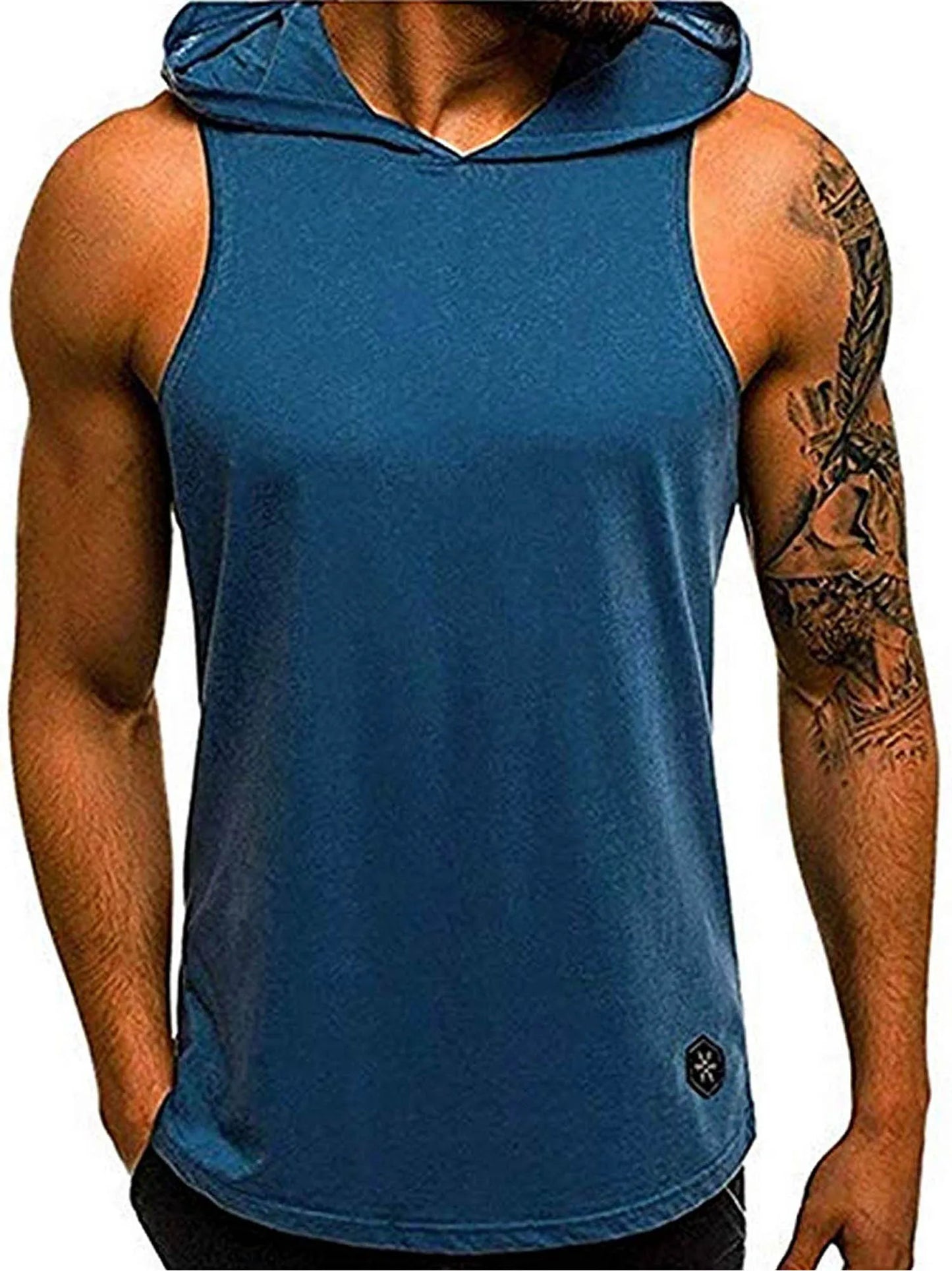 Hooded Men's Tank Tops Sleeveless - JELESACK