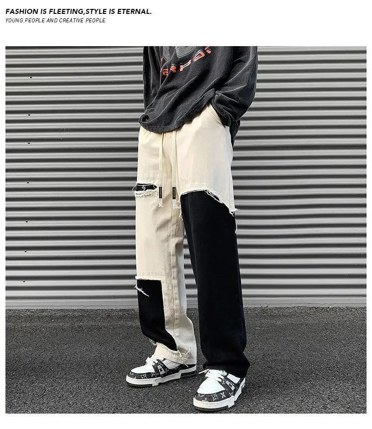 Loose Cotton Pocket Drawstring Trousers