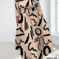 Plus Size Women Dress Printed Fashion Maxi Dress