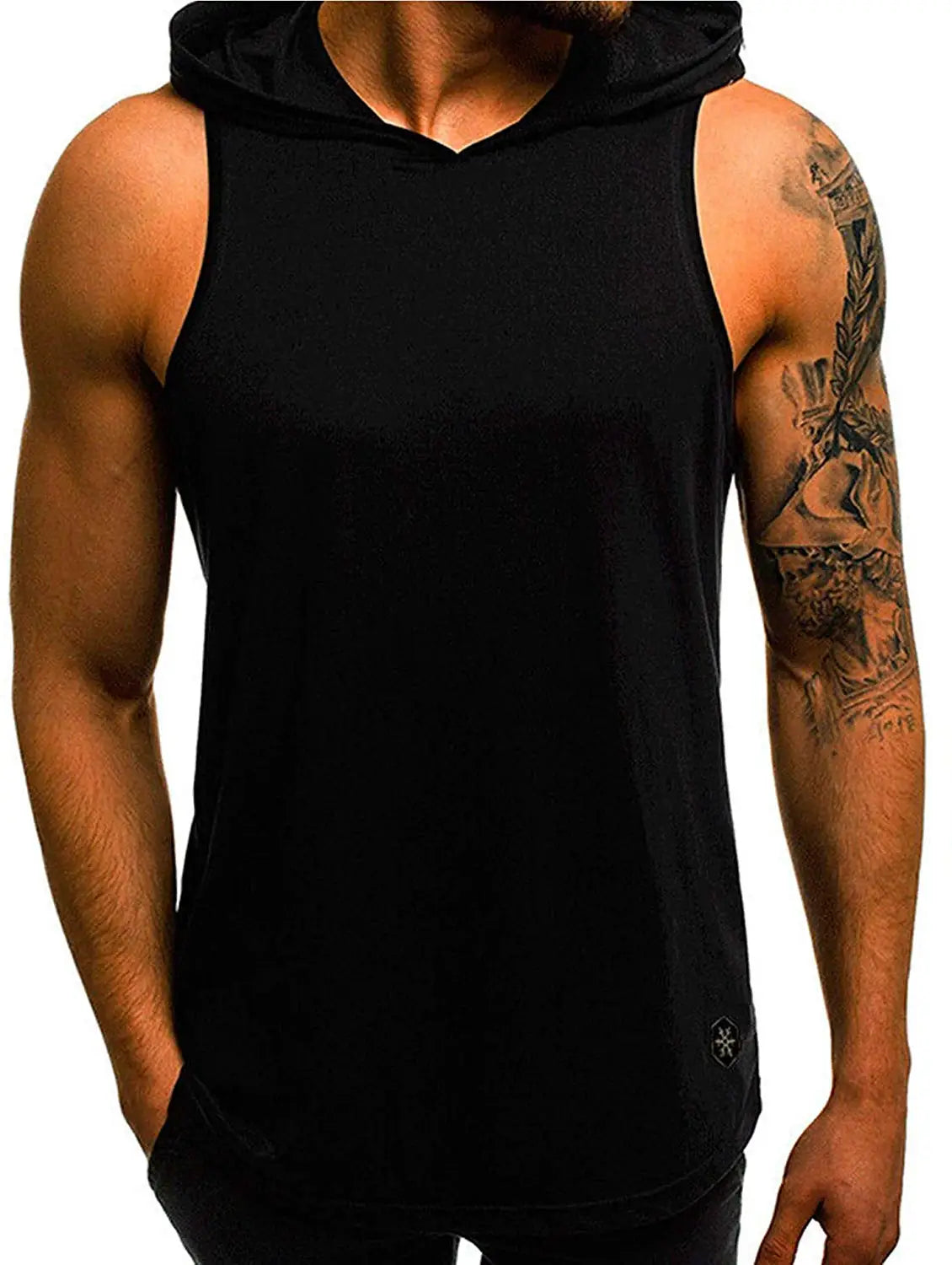 Hooded Men's Tank Tops Sleeveless - JELESACK