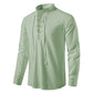 New Men's Casual Blouse Cotton Linen Shirt - JELESACK