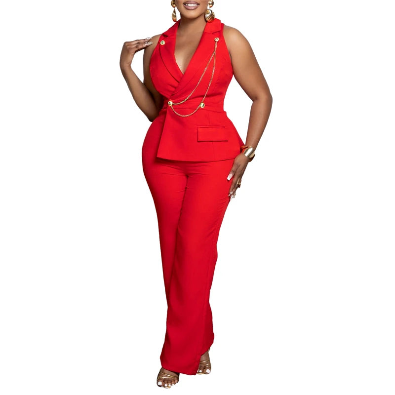 Elegant Blazer Jumpsuits