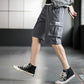 Men's Cargo Elastic Waist Multi Pocket Wide Short Pants