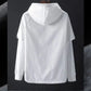 Trendy Simple Splice Pockets Loose Oversize Hood