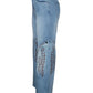 Embroidery Denim High Waist Straight Leg Jeans