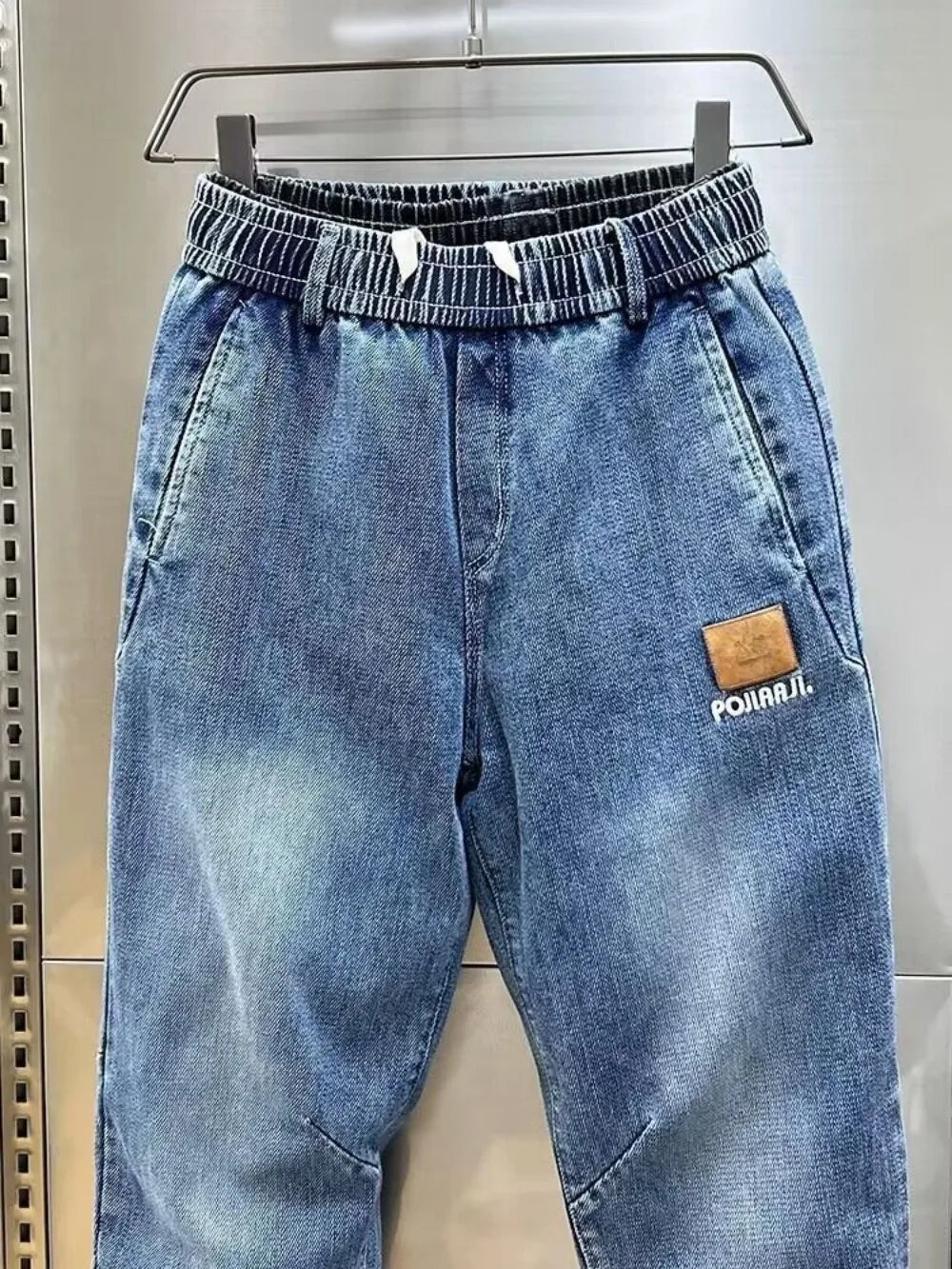 Denim Jeans with Embroidery Baggy Pants