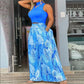 Two Piece Set Sleeveless  Top and wide leg pants