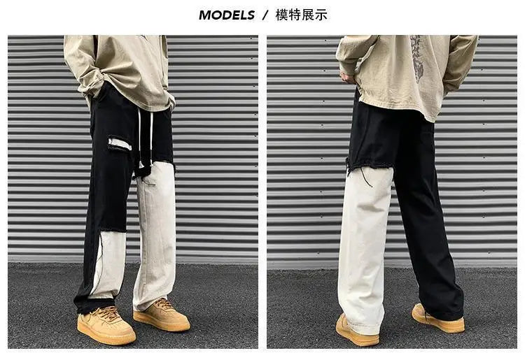 Loose Cotton Pocket Drawstring Trousers