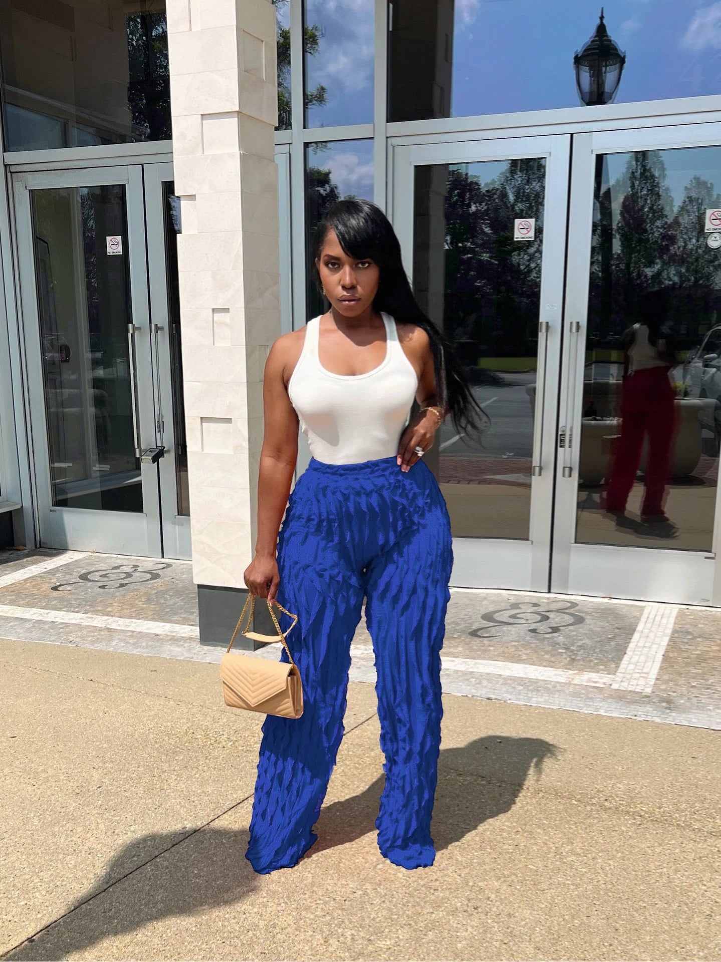 Ruffles Straight  pants