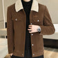 Thick Corduroy Men's Coats Winter Fleeced