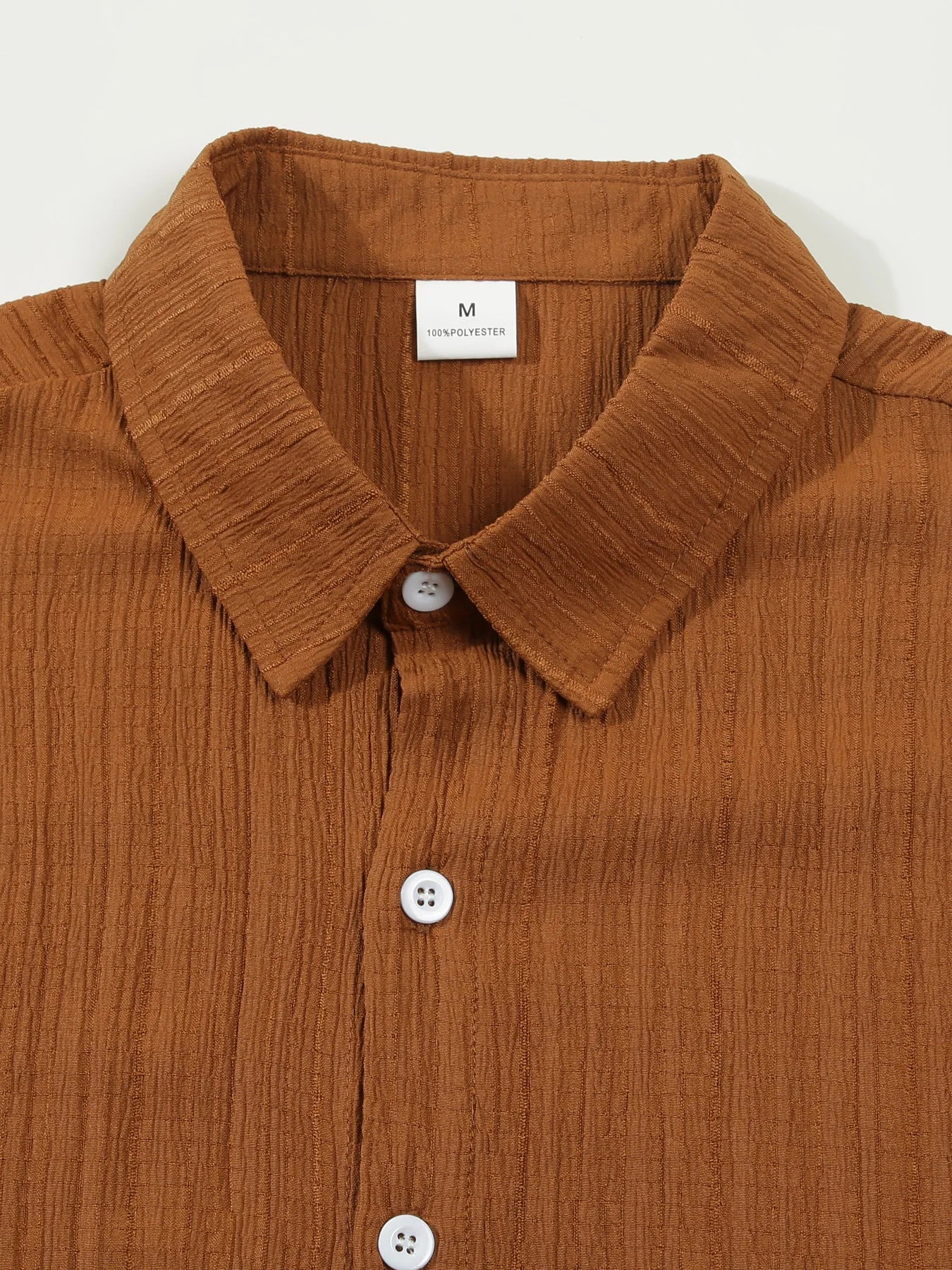 men's shirt set solid colour