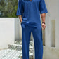 V-neck design shirt and pants