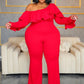 Plus Size  Jumpsuit Urban Leisure Bodysuit