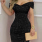 Sleeveless Off Shoulder Mini Dress