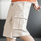 Men's Cargo Elastic Waist Multi Pocket Wide Short Pants