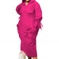 Plus Size  Hooded Maxi Dress