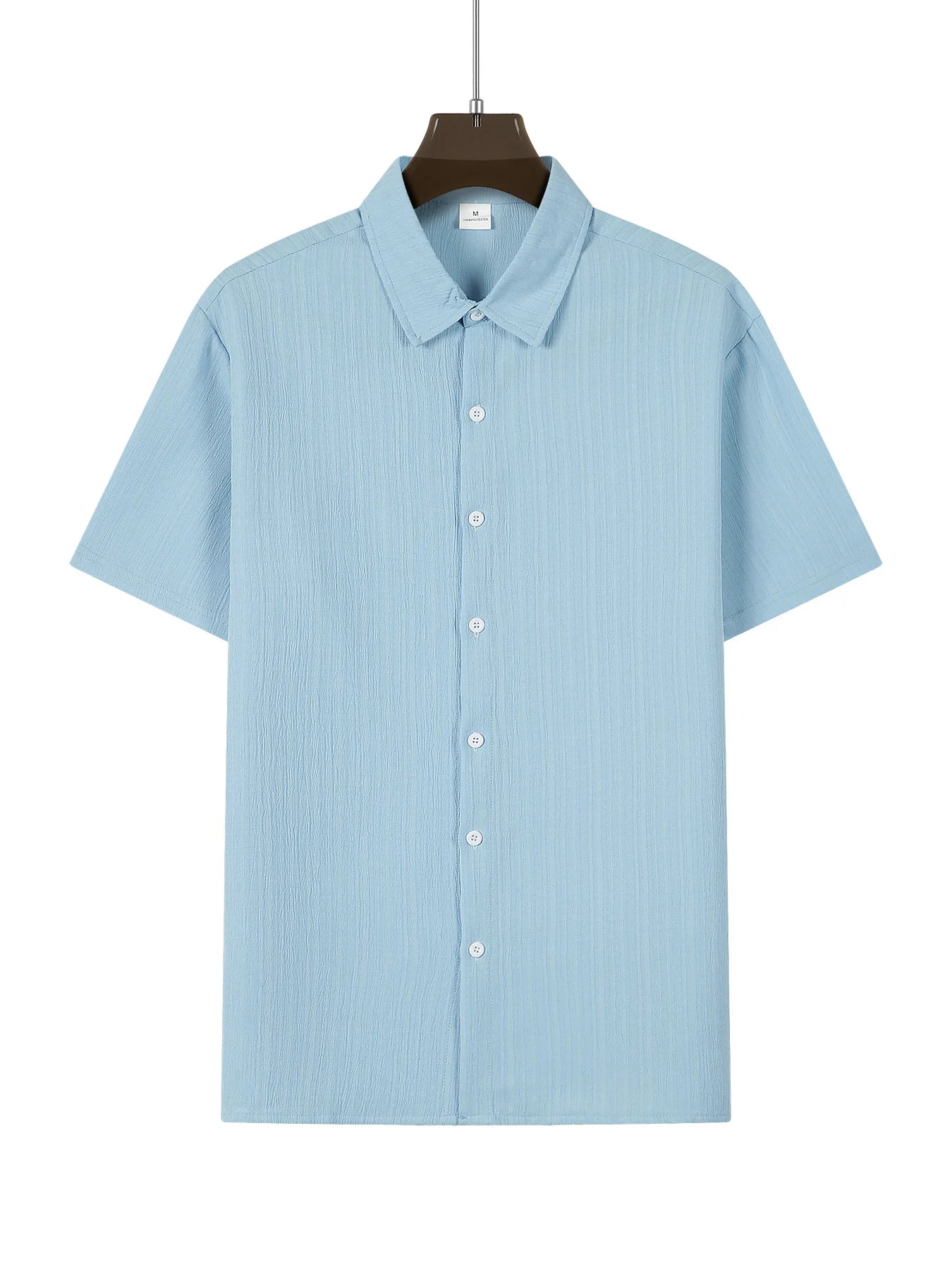 men's shirt set solid colour