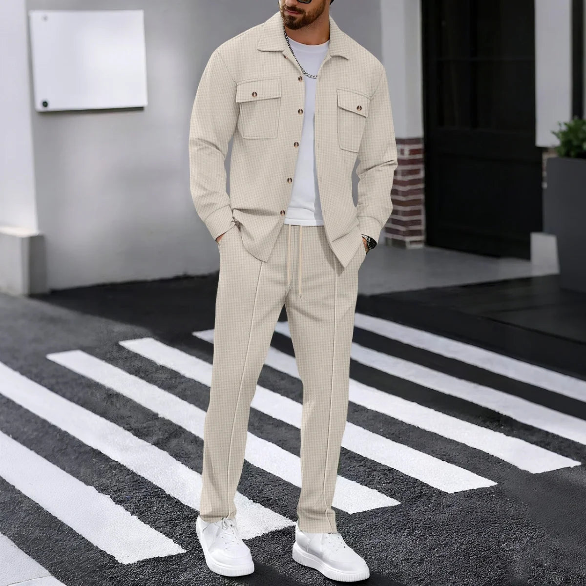 Casual Suit Street Style Solid