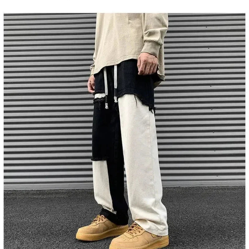 Loose Cotton Pocket Drawstring Trousers