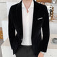 Burgundy Velvet Blazer For Men - JELESACK