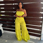 Outfits 2pc Boho Pant Sets Ruffled Two Pieces