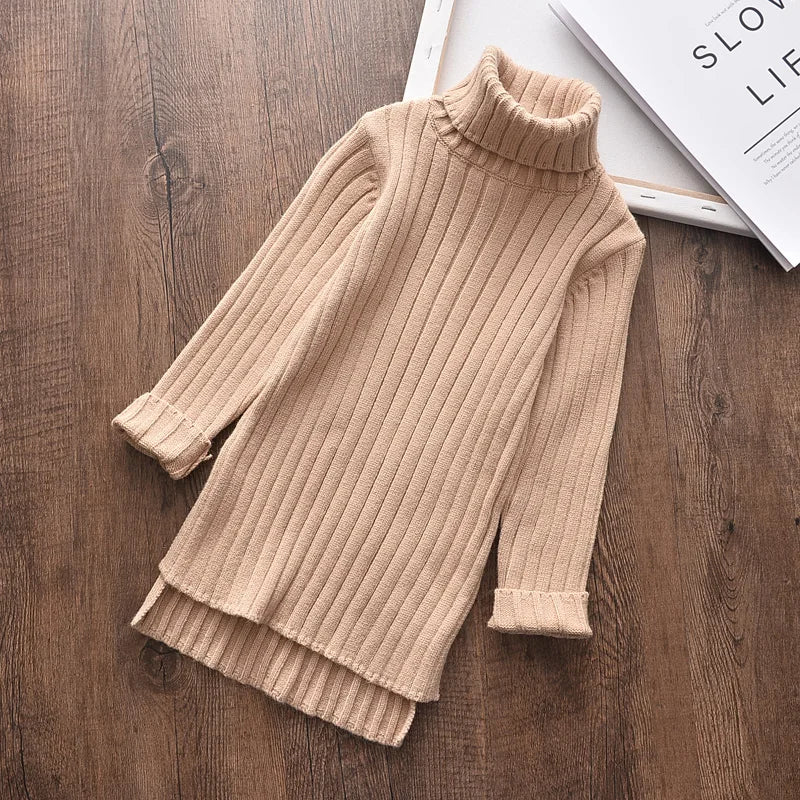 Kids (Boy/ Girl)High Collar Turtleneck Pullover - JELESACK