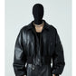 Winter Short Thick Warm Black Pu Leather Jacket