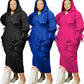 Plus Size  Hooded Maxi Dress