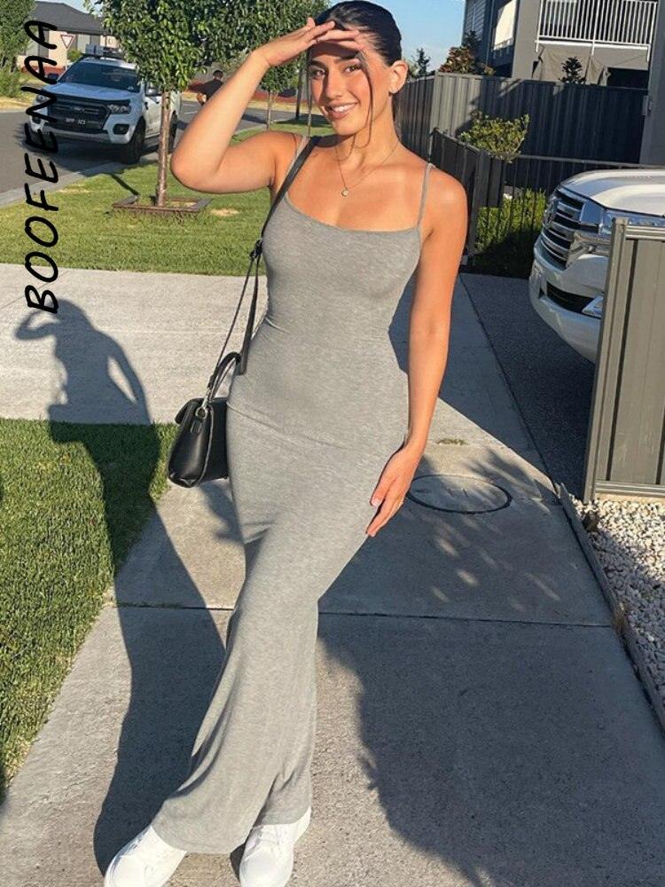 Strap Backless Long Maxi Dresses - JELESACK