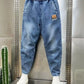 Denim Jeans with Embroidery Baggy Pants