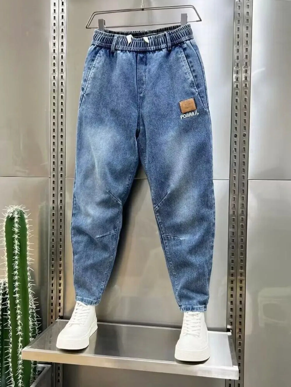 Denim Jeans with Embroidery Baggy Pants