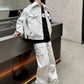 Short White Pu Leather Jacket