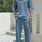 V-neck design shirt and pants