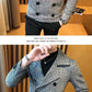 Thick Short Wool Coat Trendy Slim Fit Double Row Button