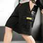 Men's Cargo Elastic Waist Multi Pocket Wide Short Pants