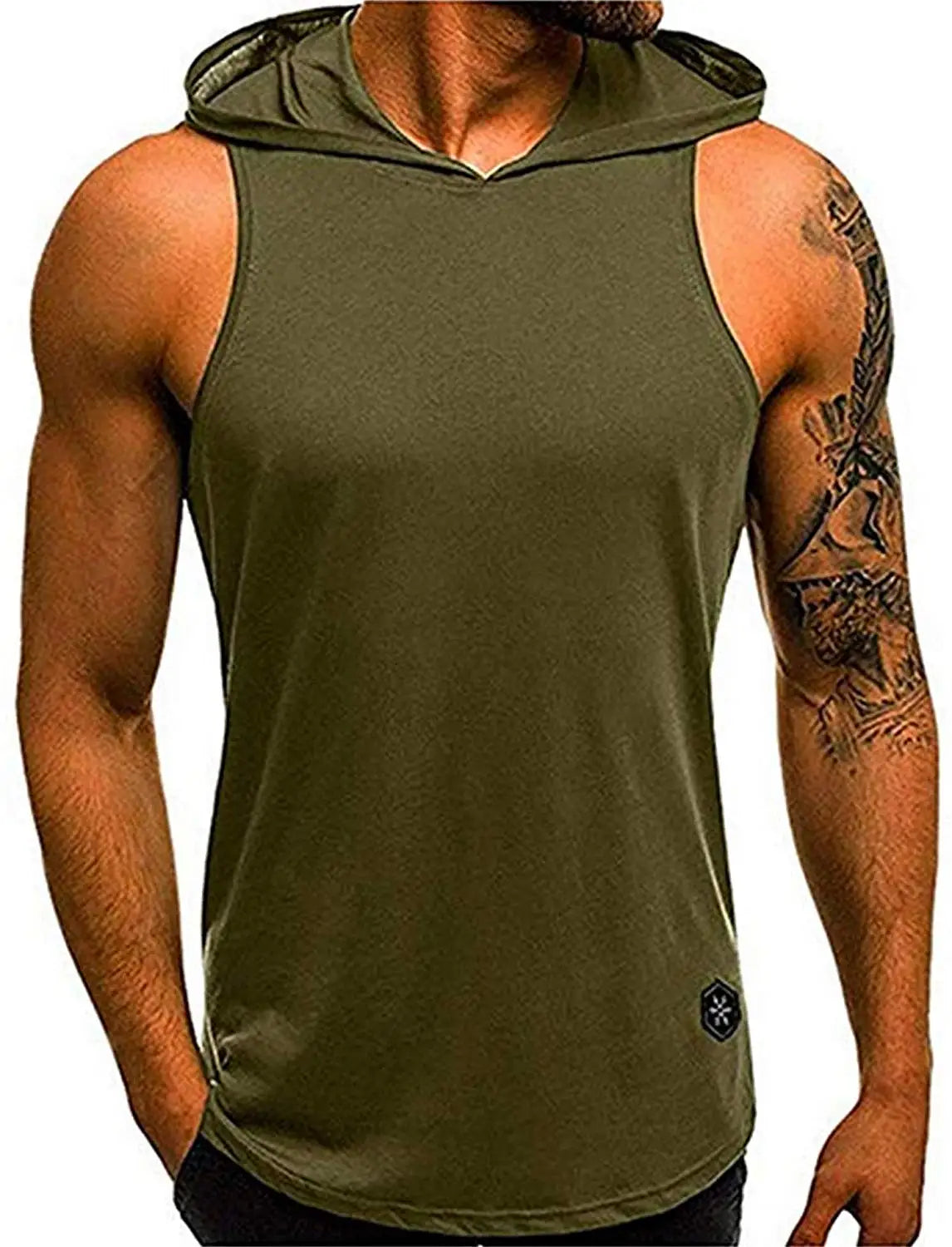 Hooded Men's Tank Tops Sleeveless - JELESACK