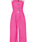 Ruched Strapless Wide Legs Jumpsuits
