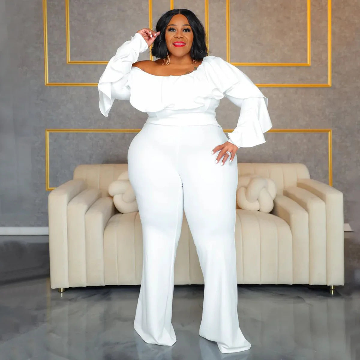 Plus Size  Jumpsuit Urban Leisure Bodysuit