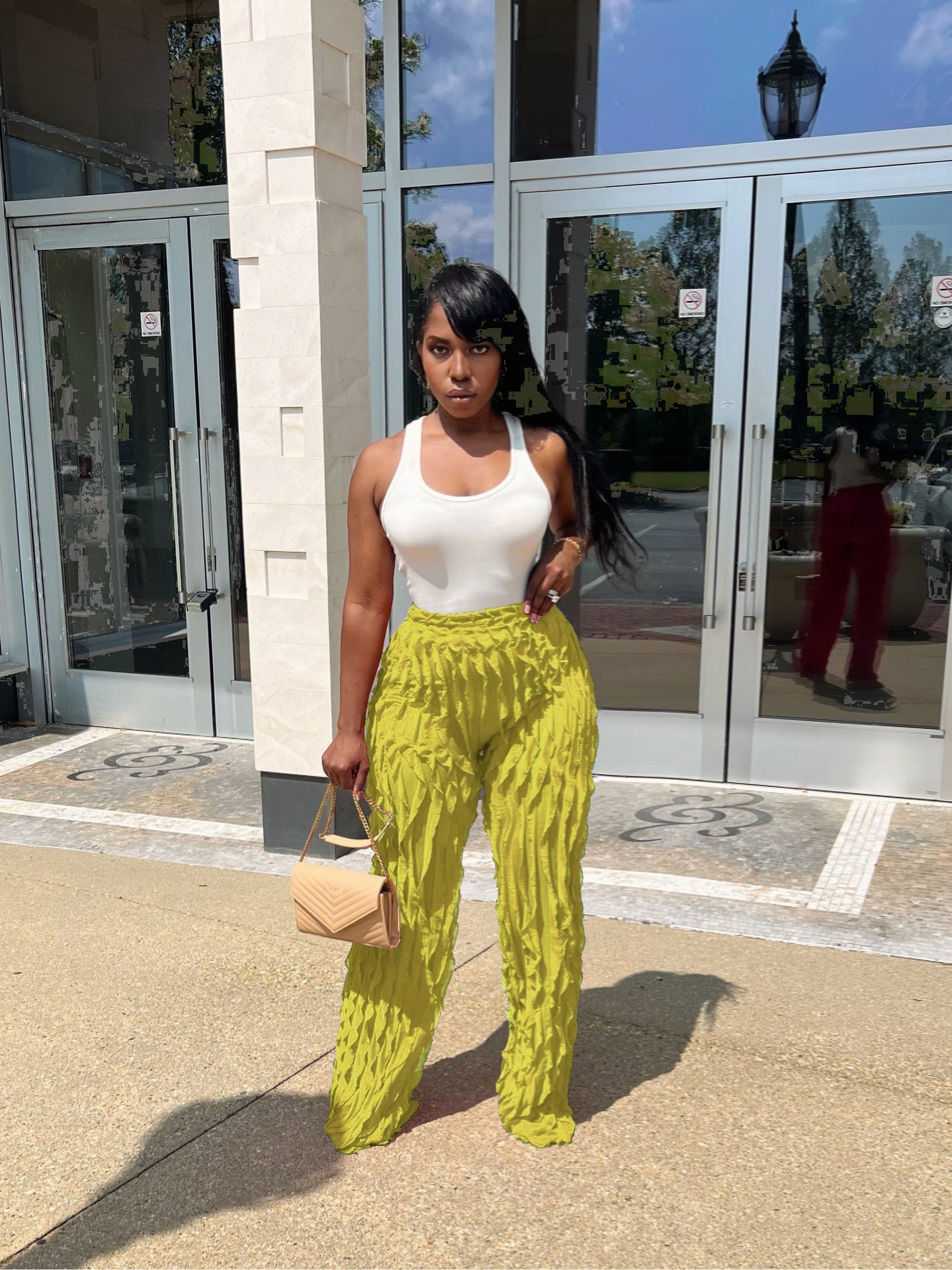 Ruffles Straight  pants