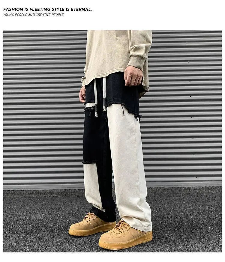 Loose Cotton Pocket Drawstring Trousers