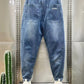 Denim Jeans with Embroidery Baggy Pants