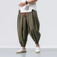 Loose Oversized Style Cotton and Linen Pants