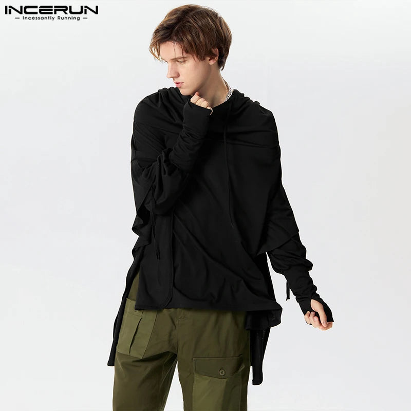 Solid Hooded Long Sleeve Turtleneck - JELESACK