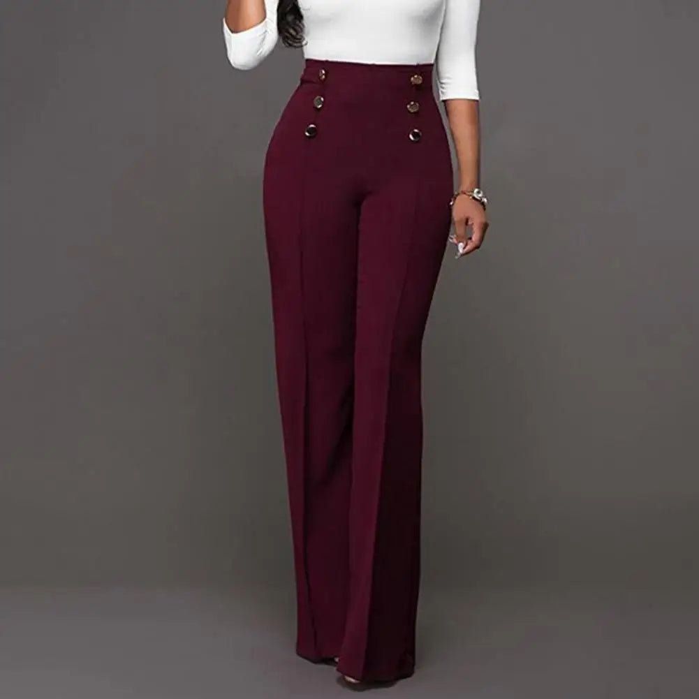 Comfortable High Waist Wide Leg Pants - JELESACK