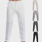 Stand Pocket Casual Linen Pants