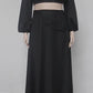 Off  Shoulder Long Sleeve Crop Tops & Split Long Skirts