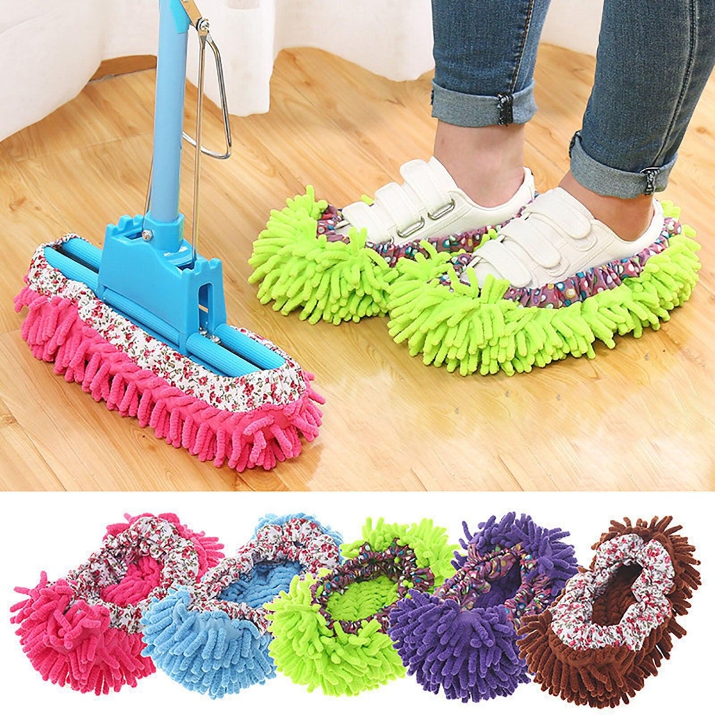 Mop Slippers Slip-on Shoe Covers - JELESACK