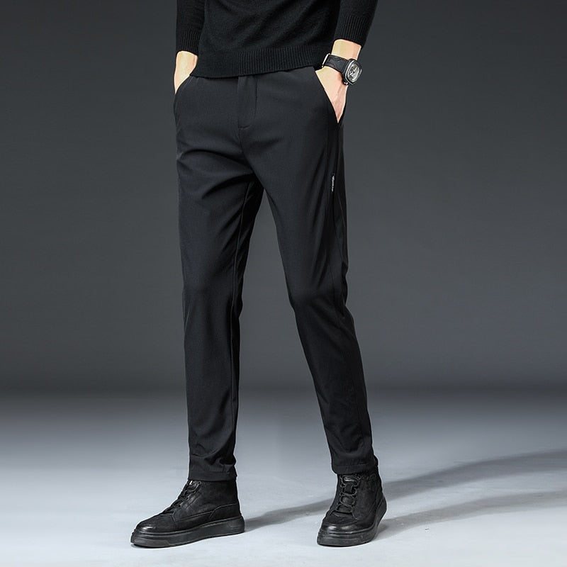 Slim Fit Elastic  Trousers