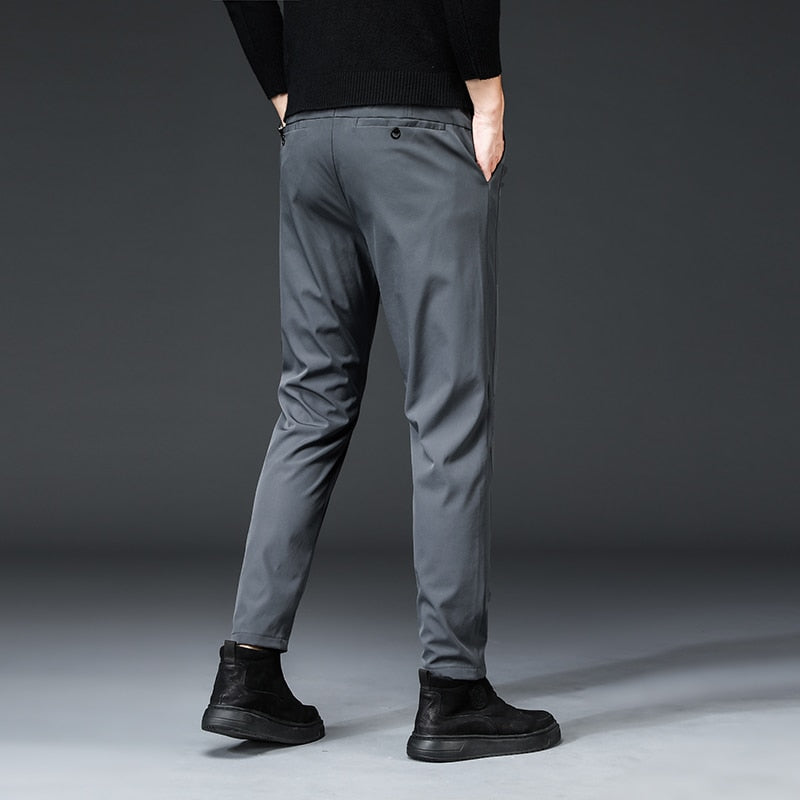 Slim Fit Elastic  Trousers