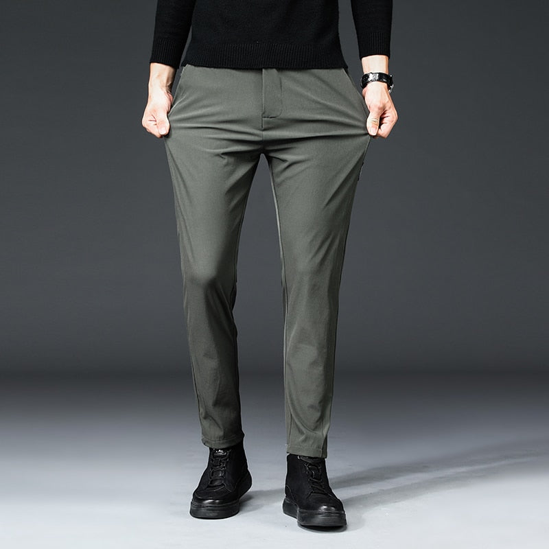 Slim Fit Elastic  Trousers